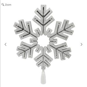 NWT Lighted Silver Snowflake Christmas Tree Topper decor silver plug in